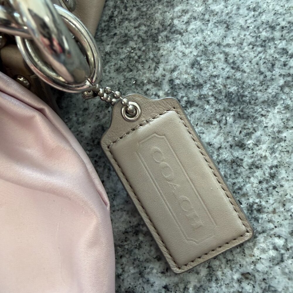 Coach Kristen Taupe Grey Leather Hobo Bag - Picture 14 of 15